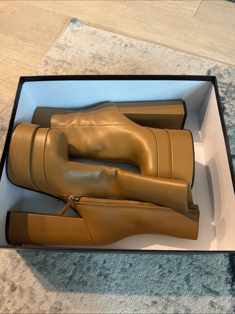 Incredible versace neutral platform boots size 37 tall platform